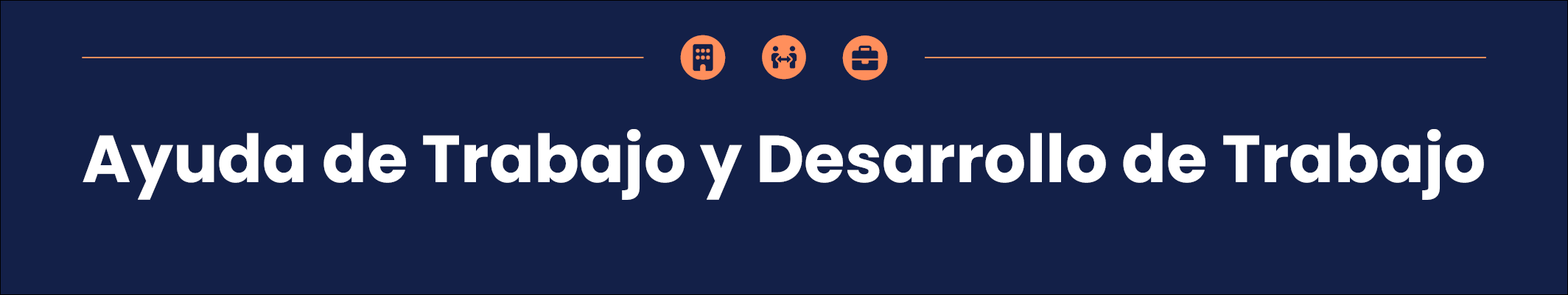 banner de título por ayuda de trabajo y desarrollo de trabajo